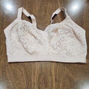 Chantelle Wireless Bra Size 38H Full Coverage  Nude Color